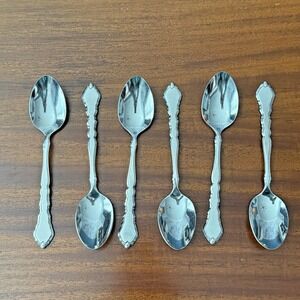Oneida SATINIQUE Community Satin Stainless Flatware Lot of 6 Teaspoons 6" MCM
